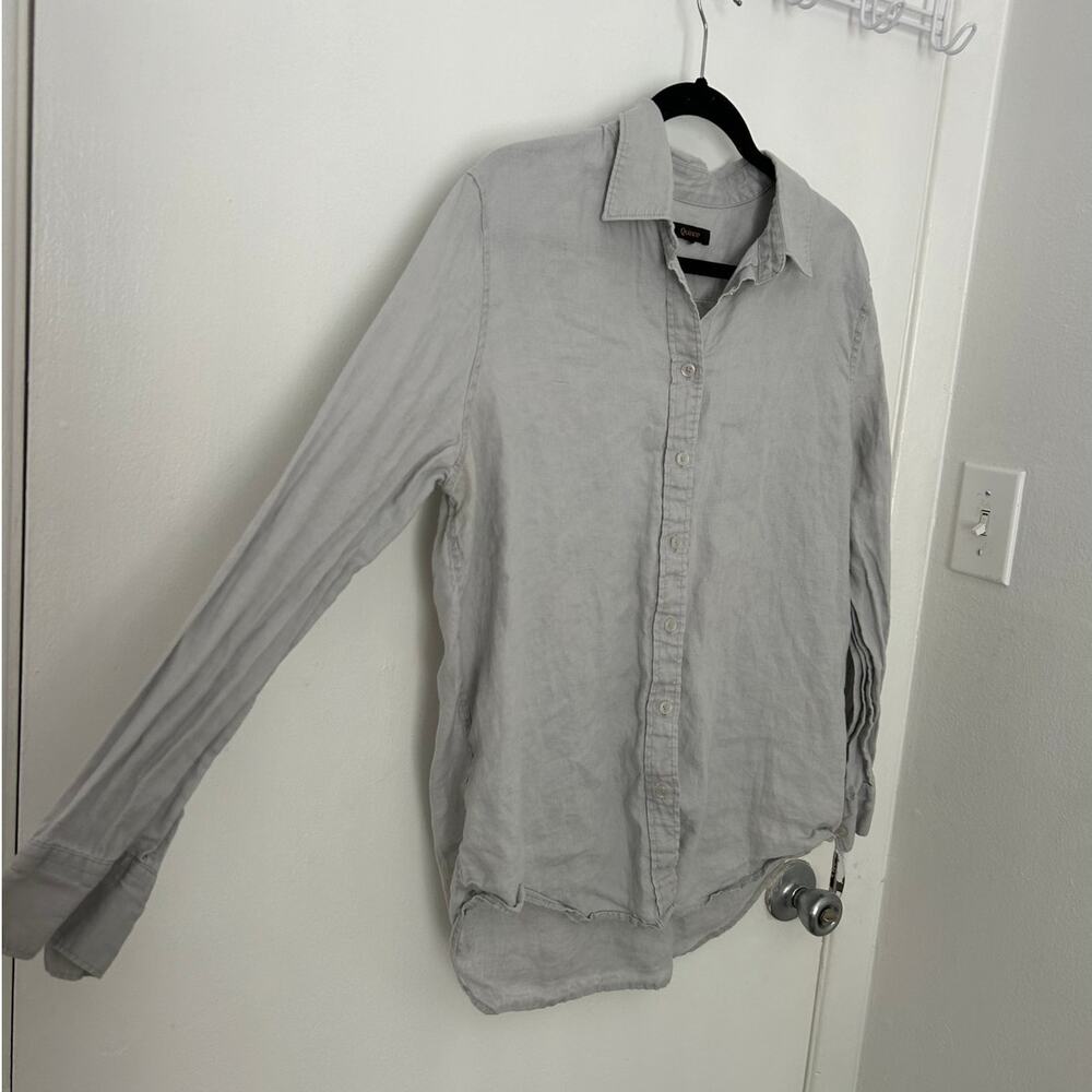 Quince 100% European Linen Long Sleeve Shirt- Mist
